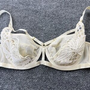 Playful Promises Ivory Lace‎ Butterfly Underwire Bra 36C UK/US NWT Y2K